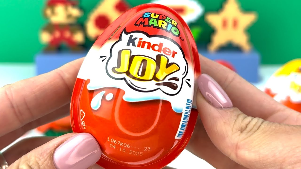 ASMR Super Mario Kinder Joy Unboxing | Opening 5 Surprise Eggs!