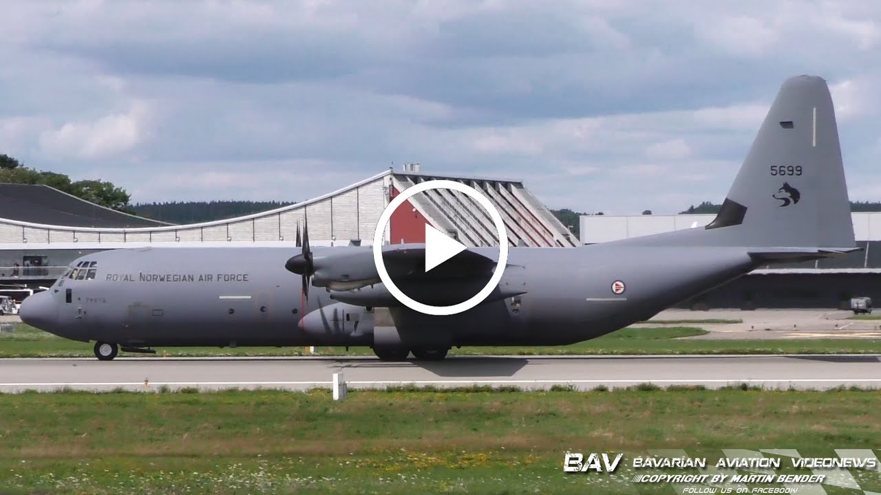 Lockheed C-130J-30 Super Hercules - Royal Norwegian Air Force 5699 - landing at Memmingen Airport