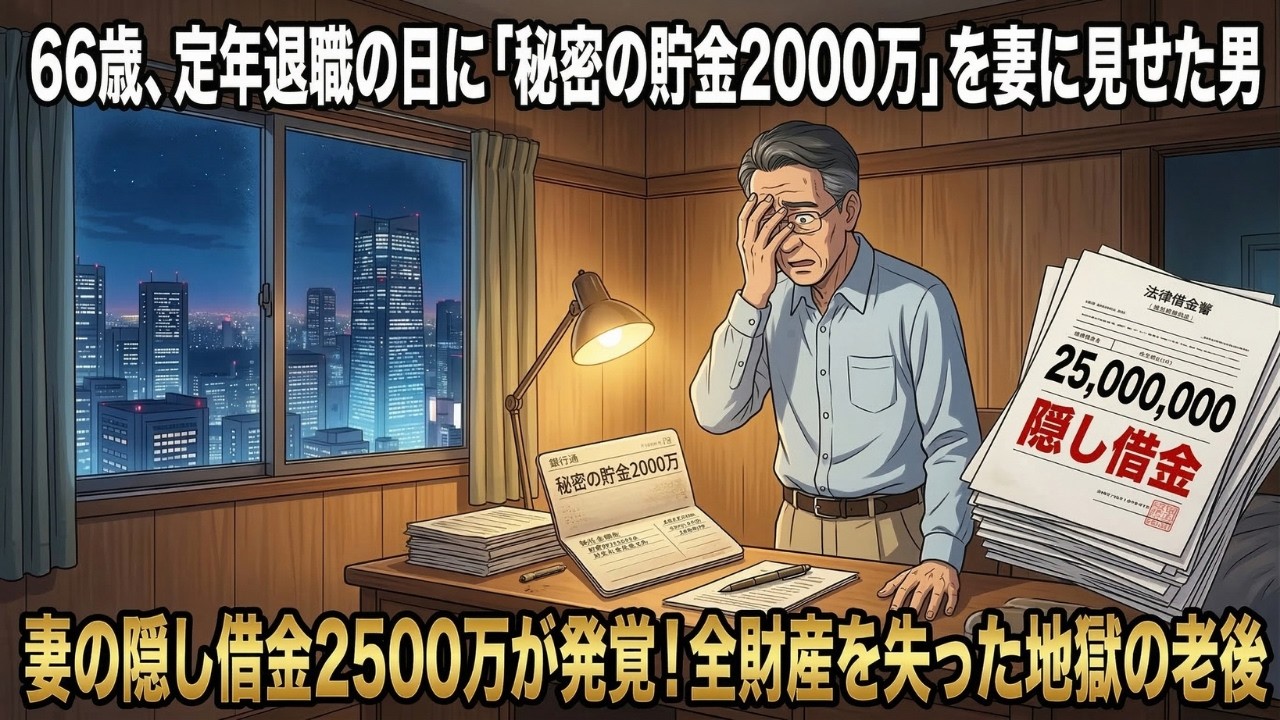 【60代の地獄】妻に内緒で貯めた「老後資金2000万」を定年の夜に見せた男。直後、妻が土下座して見せた”おぞましい明細書”に言葉を失った…【シニア朗読雑学】