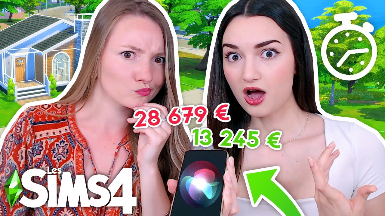 Siri décide de notre budget 😲 ft @ocassandrao | Challenge Construction Sims 4