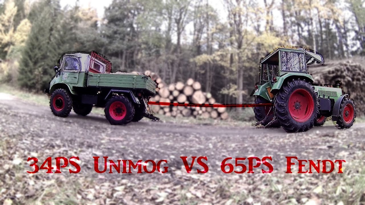 Unimog VS Fendt Tauziehen | 34PS gegen 65PS | Große Überraschung!