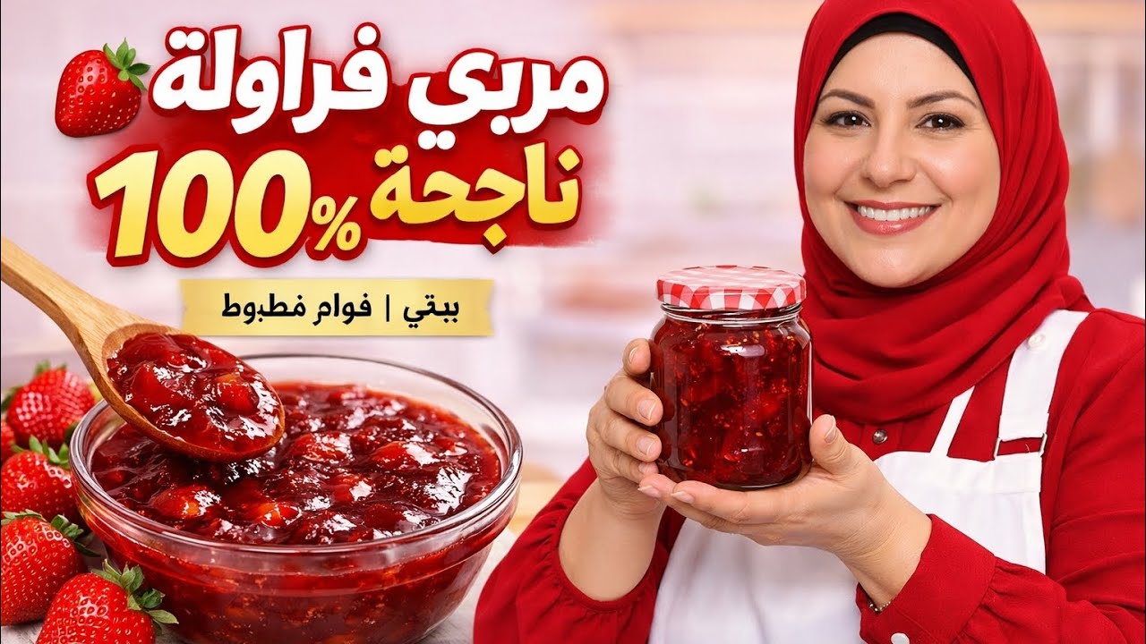 مربى الفراولة البيتي بطعم زمان 🍓 أسهل طريقة بالخطوات وبأقل تكاليف | وصفة اقتصادية ناجحة 100%