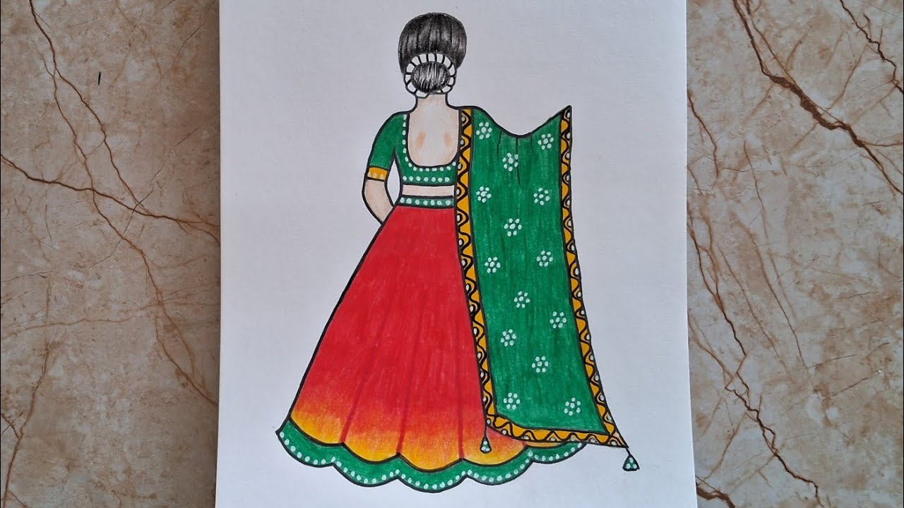 Easy and beautiful girl drawing step by step #girl#drawing#video #viral 