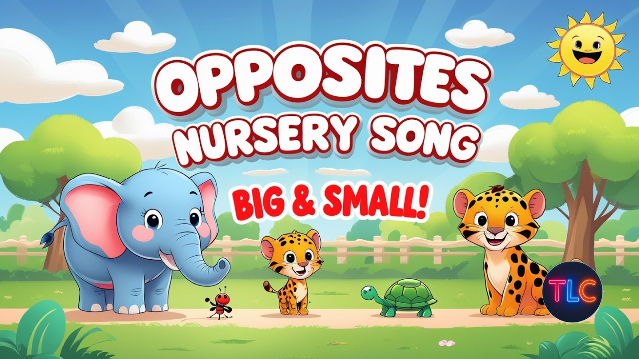 Opposites Nursery Song 🎵 | Big & Small, Fast & Slow | Learn Opposites for Kids | The Learner Club