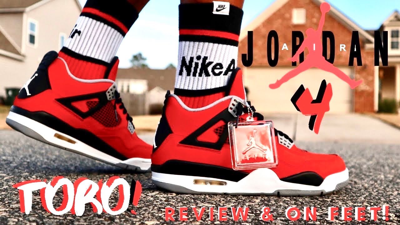 ОТЛОЖЕННЫЙ ВЫХОД!! ОБЗОР И ФОТО НА НОГАХ КРОССОВОК JORDAN 4 “TORO”!!