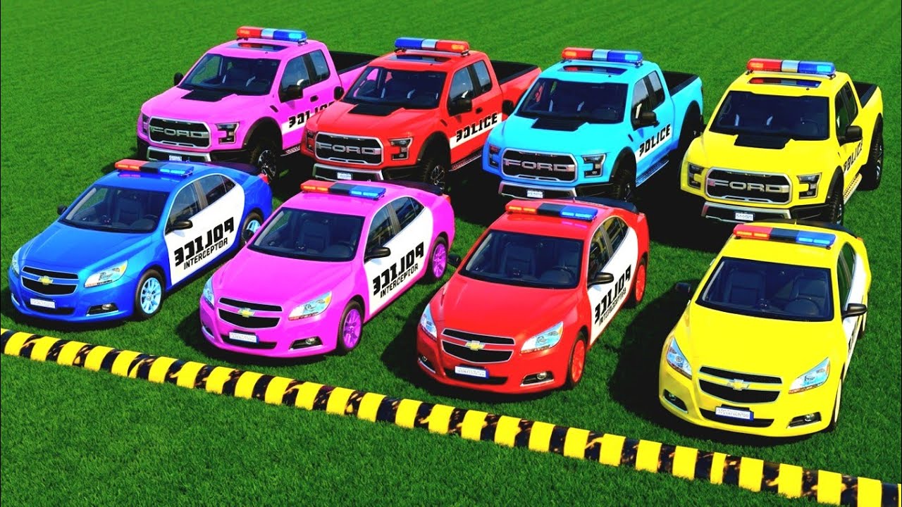 Transport of Colors! - ALL POLICE CAR, YELLOW, RED, PINK AND BLUE - FS22