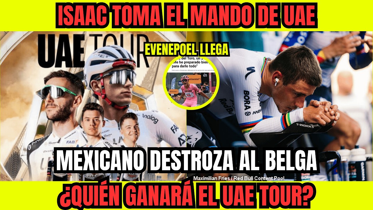 🚨 ¡ISAAC DEL TORO TOMA EL MANDO! Mexicano DESTROZA a Evenepoel y LIDERA UAE 🇲🇽⚡