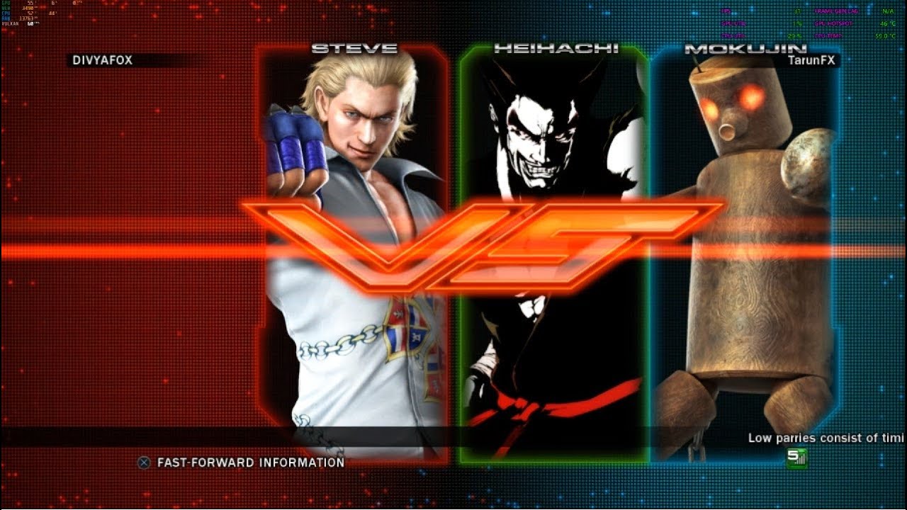 TarunFX vs DIVYAFOX  TEKKEN TAG 2