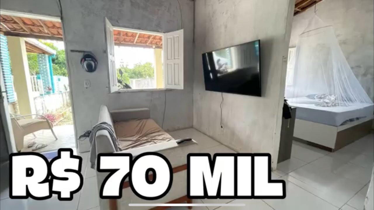 R$ 70 MIL CASA 2 QUARTOS SALA COZINHA 10 DE FRENTE 70 COMPRIMENTO MUNICÍPIO SALGADO SERGIPE 