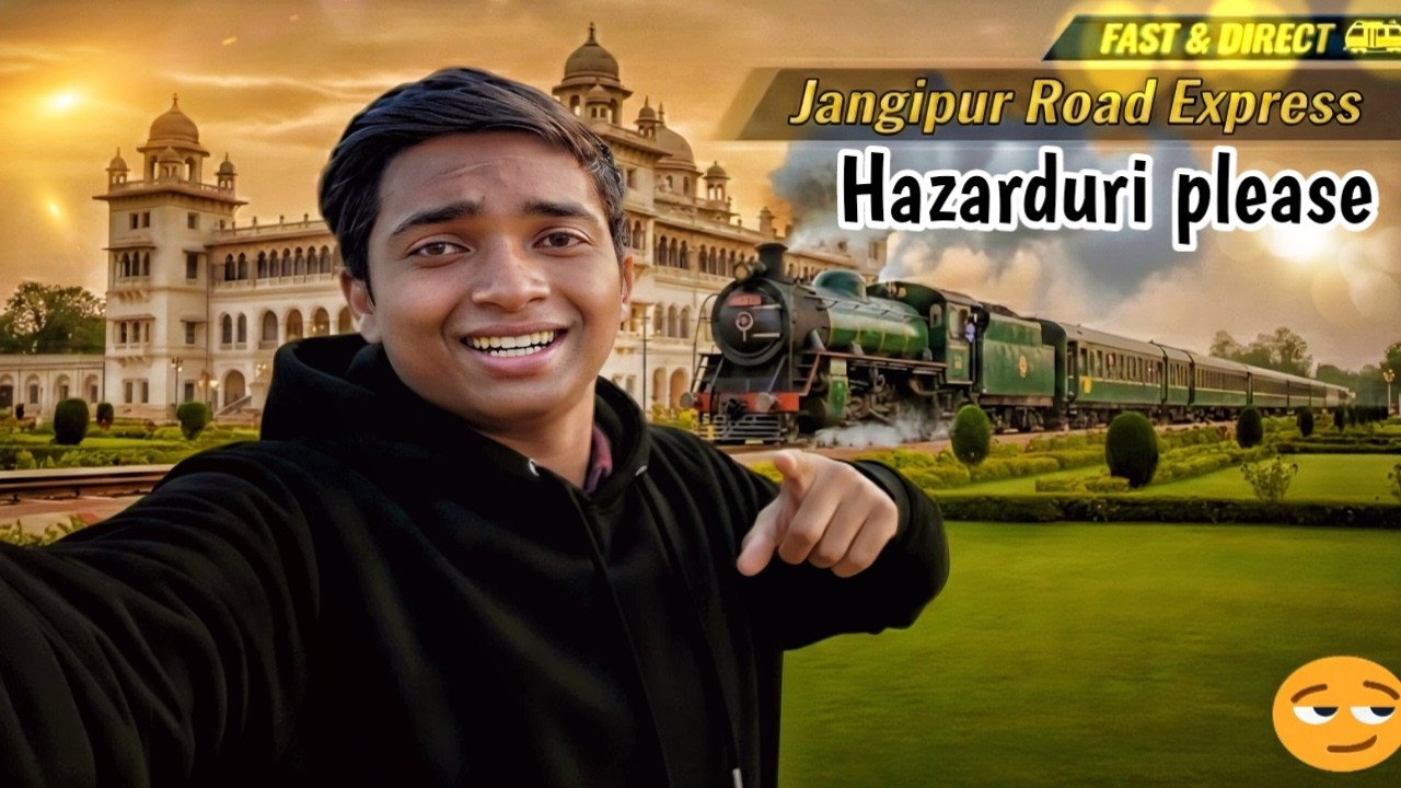 Sealdah to azimganj *Jangipur road express 13177 main train journey हजार दरवाजा वला राजमहल ka video