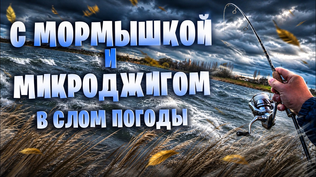 поиск РЫБЫ в слом погоды с МОРМЫШКОЙ и МИКРОДЖИГОМ. Рыба сама 