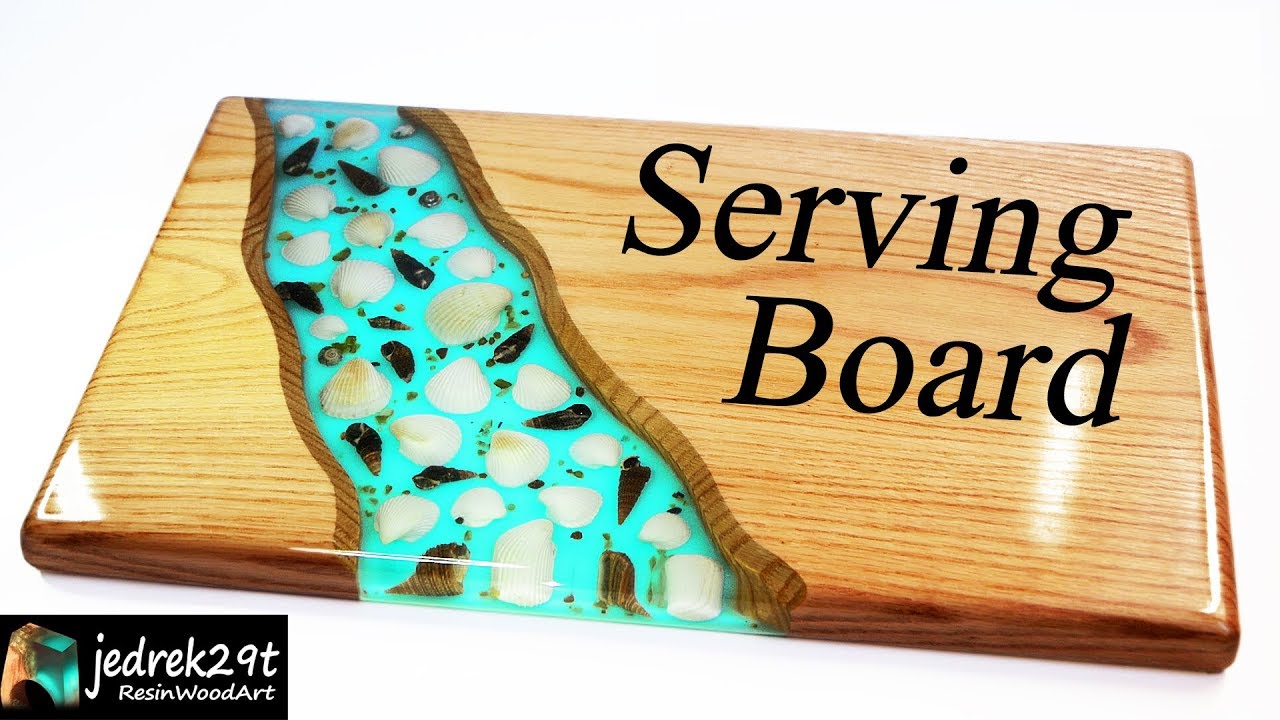 How to make SERVING BOARD with Shells and Epoxy Resin / ART RESIN