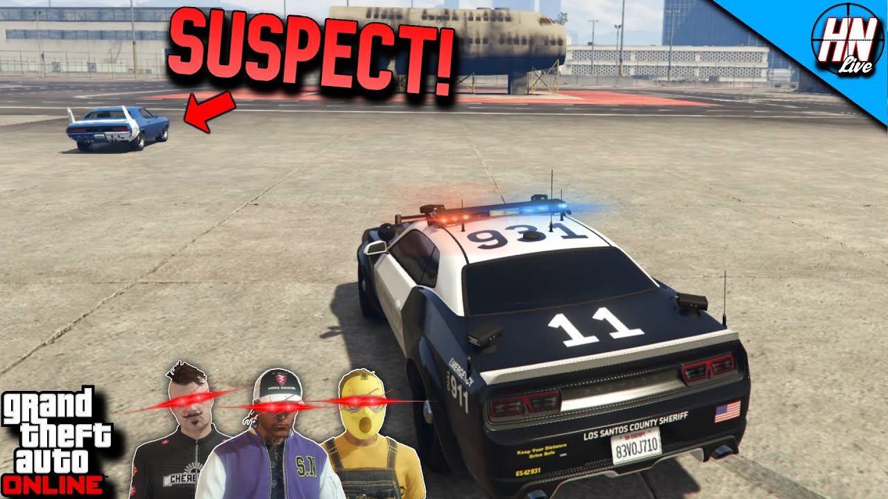 STOLEN CAR PURSUIT | GTA 5 MANHUNT!