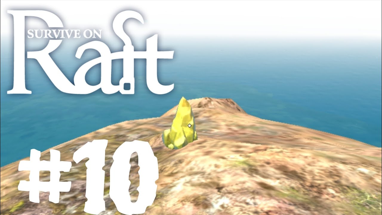 Выживание на плоту. Первый камень и первая руда. Survive on raft