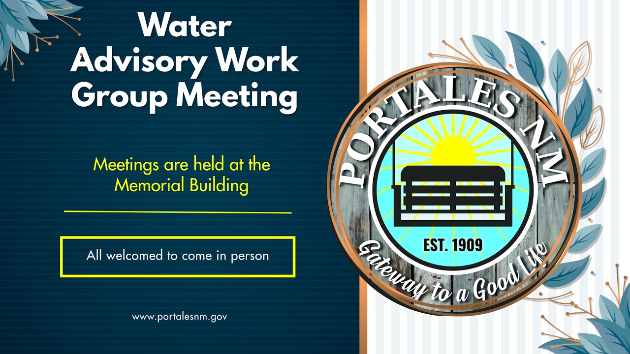 City of Portales Water Advisory Meeting 2/27/2026