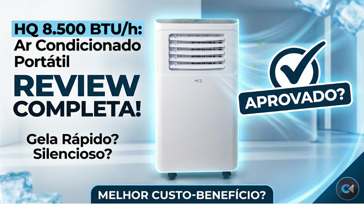 AR CONDICIONADO PORTÁTIL HQ 8.500 BTUs VALE A PENA ? Review Completo
