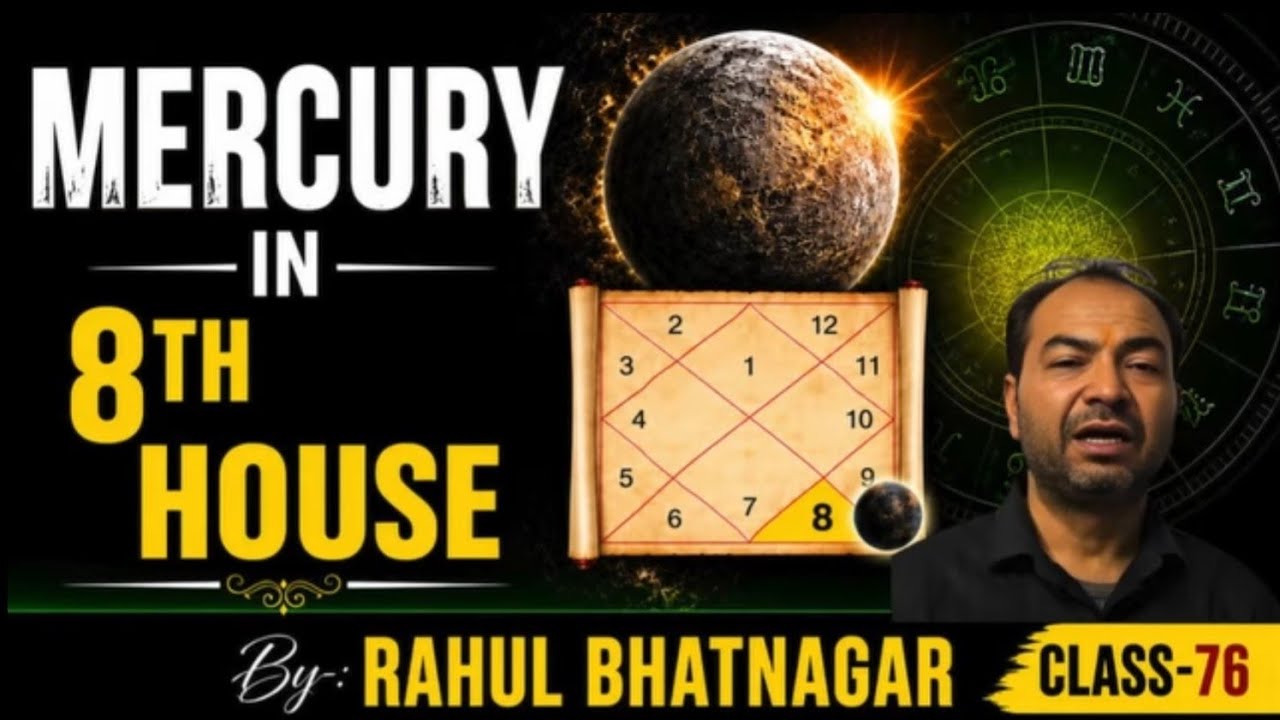 Mercury in 8th house/बुध खाना नंबर-8/आठवे भाव में बुध/Lal kitab/By-:Rahul Bhatnagar, Class-76