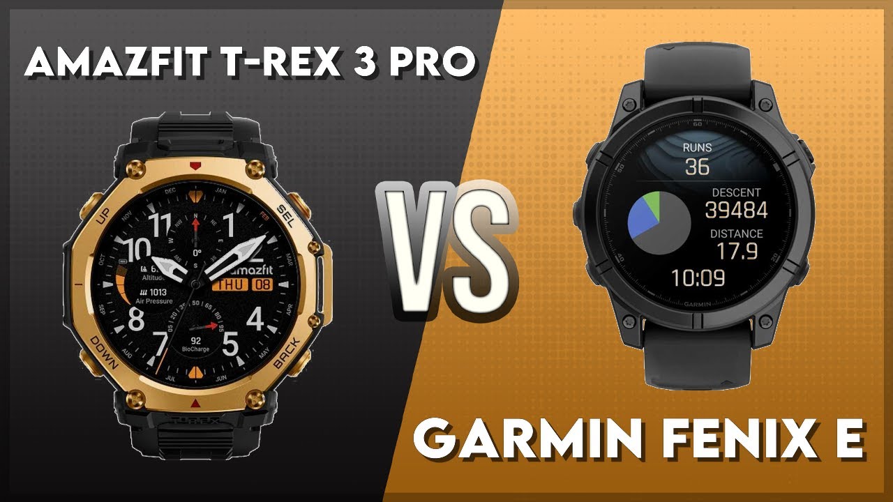 Amazfit T-Rex 3 Pro vs Garmin Fenix E Comparison