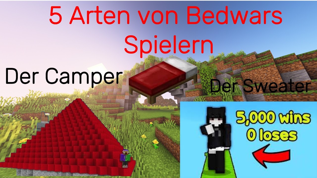 5 Typische Arten von Bedwars Spielern!!!  (Funny)