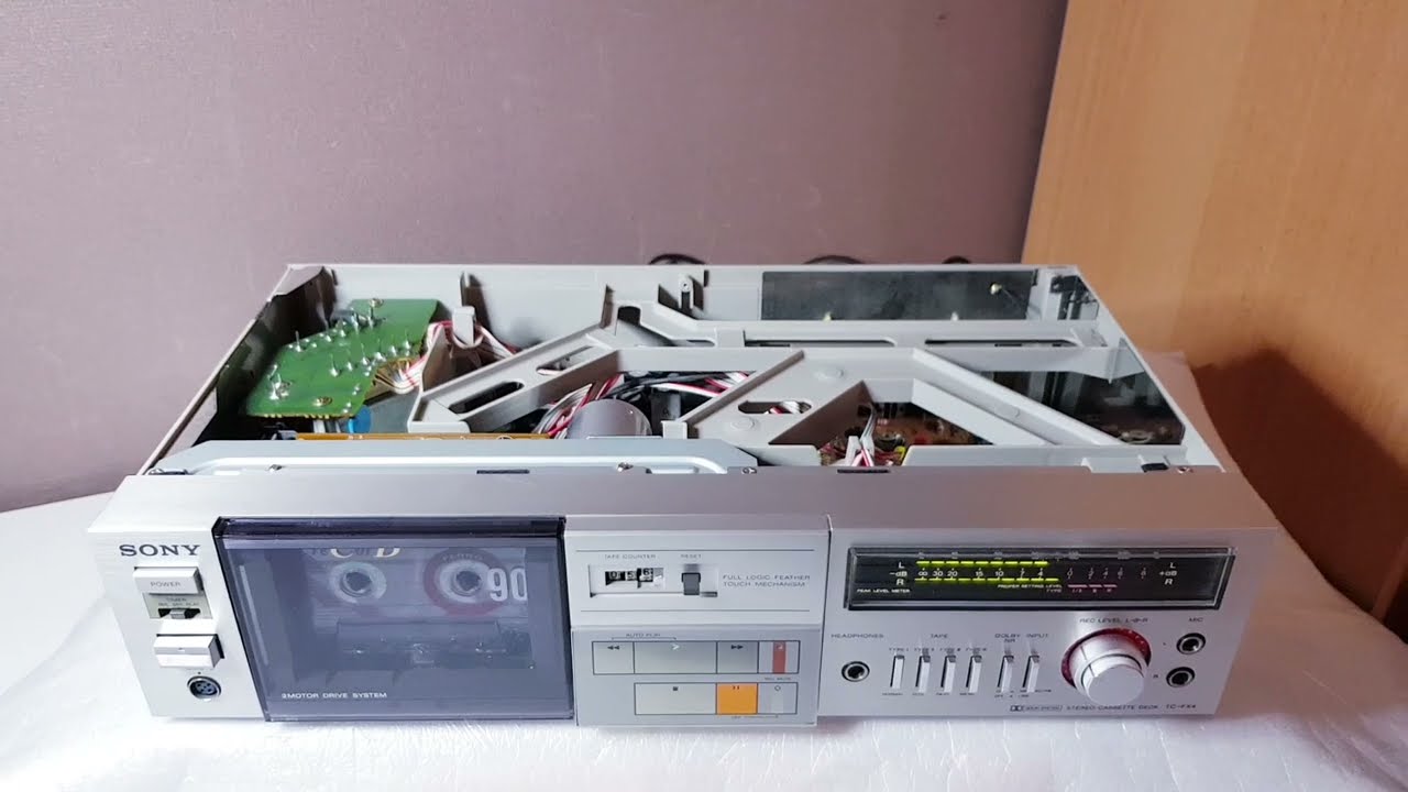 Sony TC-FX4 •1980.y. - cassette deck, - look inside after repair, maintenance, adjusting