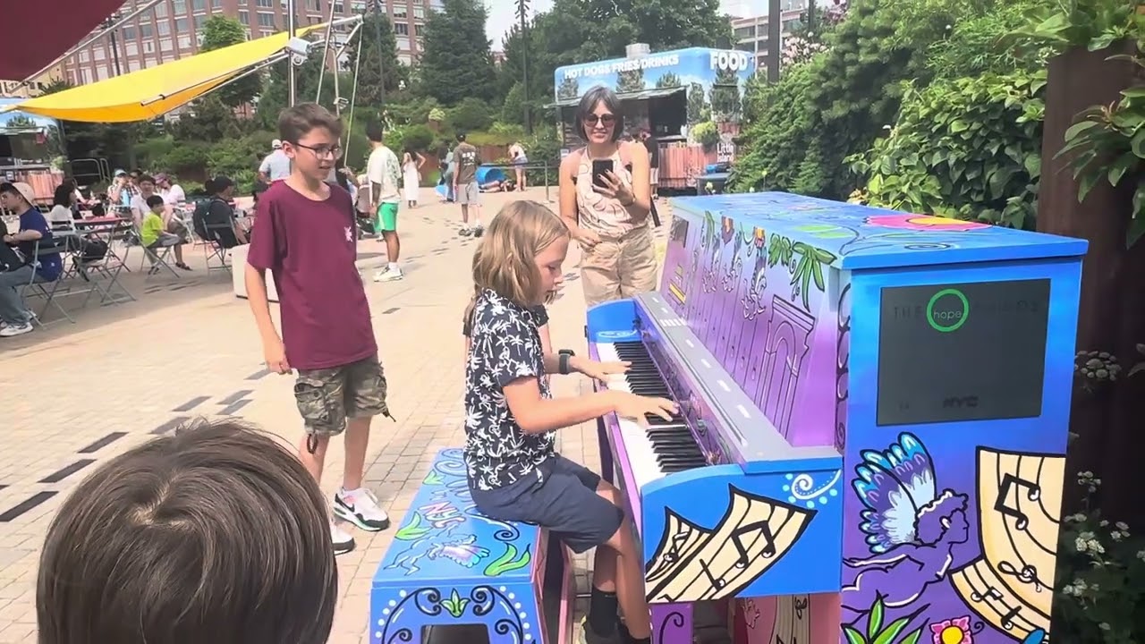Imperial March (Star Wars) played at Little Island New York City (8years old Dominik)