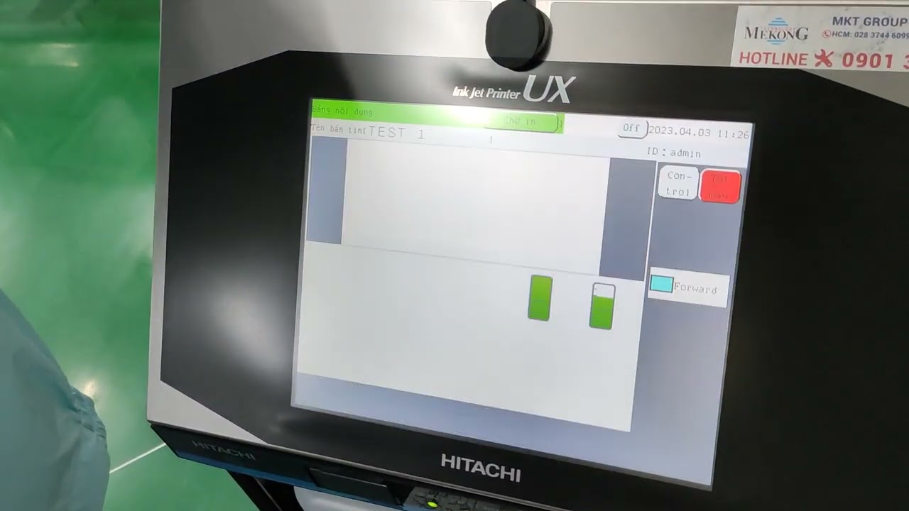 Hướng dẫn sử dụng máy in phun date Hitachi (phần 1)