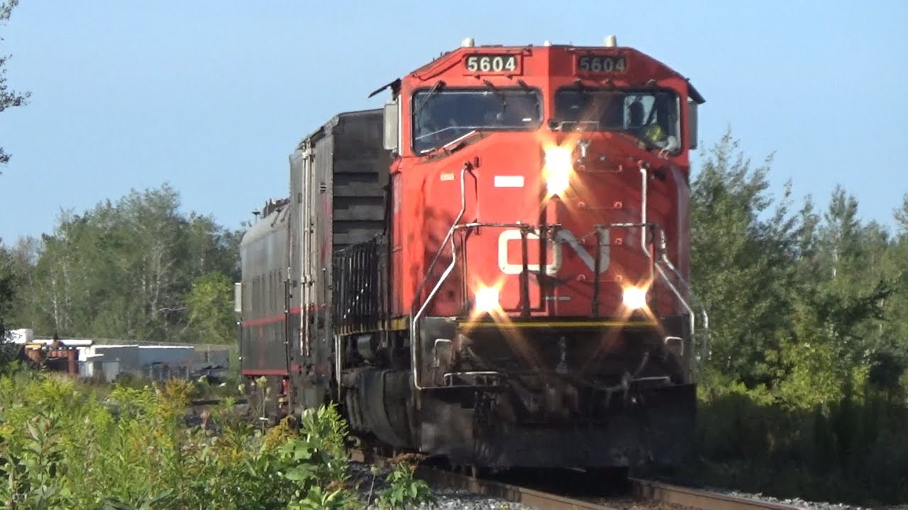 EMD SD70I 5604 Leads the CN Test Train (Work 998) thru Moncton, NB heading to Nova Scotia