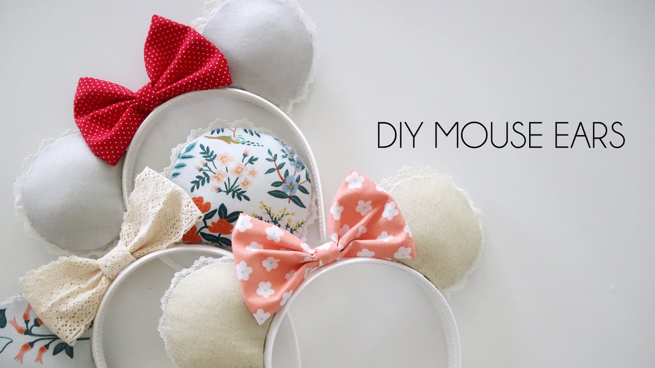 DIY How to make Minnie Ears at home (Mouse ears no sew, easy)