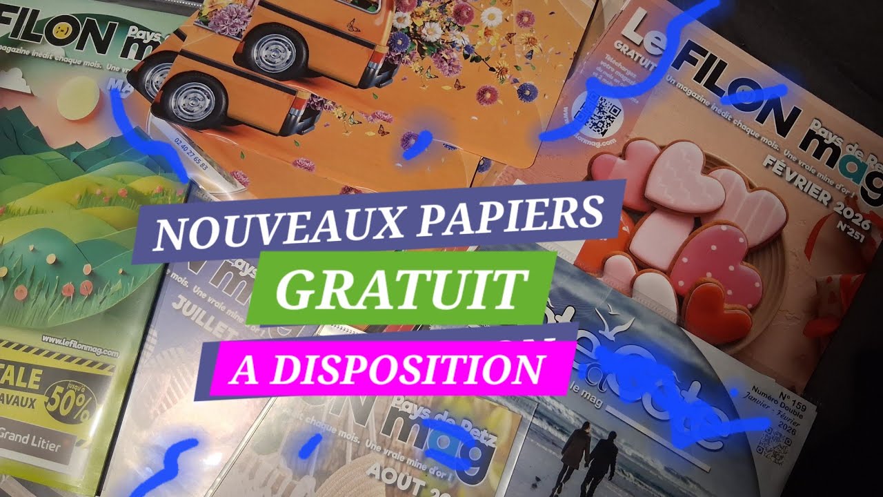 NOUVEAUX PAPIERS GRATUIT A DISPOSITION : FAITES VOTRE CHOIX !
