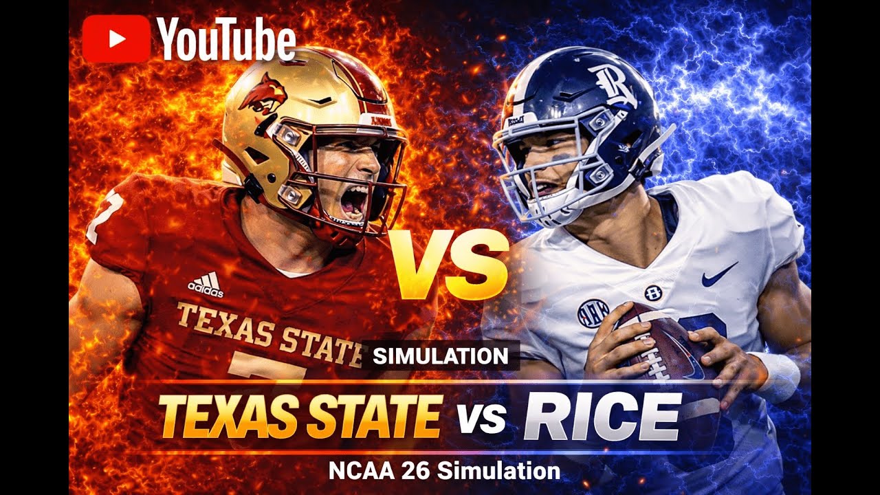 Texas State vs Rice | NCAA 26 🏈🔥 — this one hits different
4K 60 Simulation
