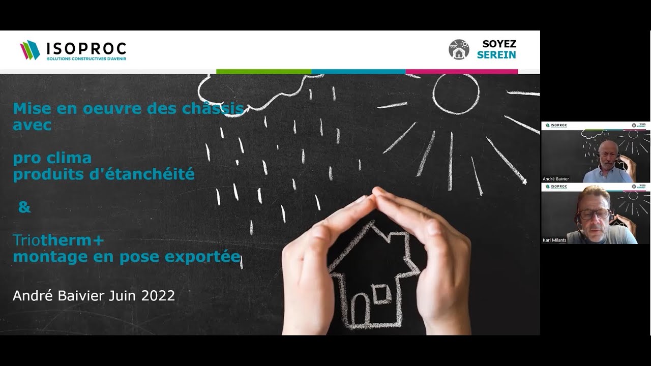 Webinaire | Mise en oeuvre des chassis avec pro clima et blaugelb Triotherm+