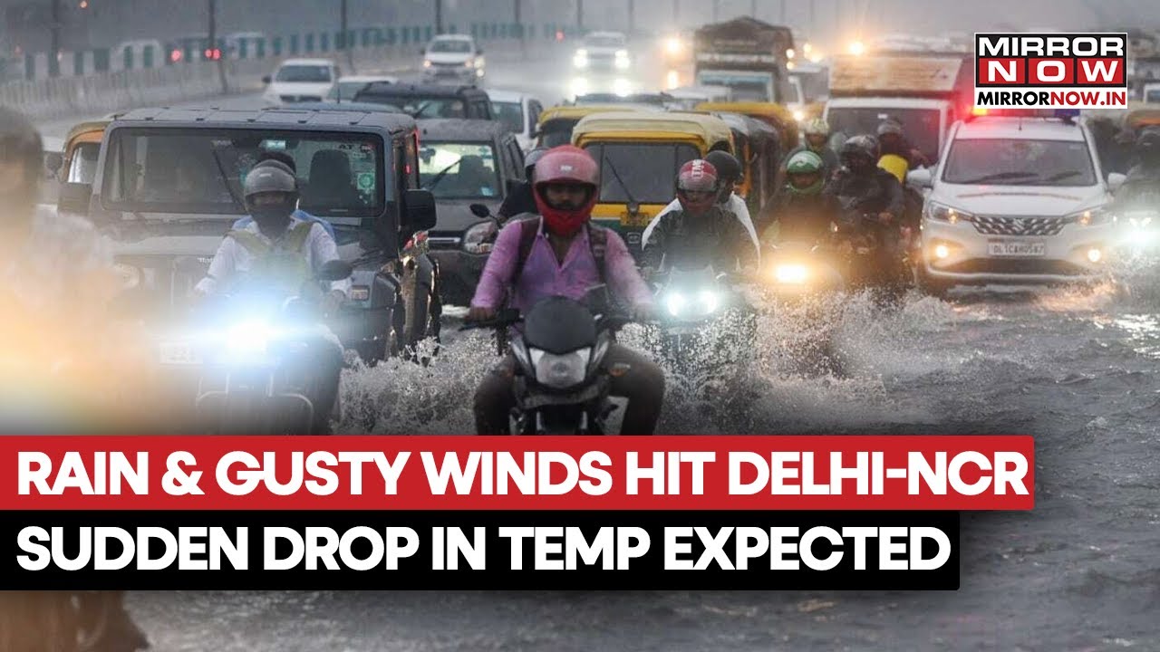 Weather Update: Delhi-NCR Sees Gusty Winds And Showers As Temperatures Dip, IMD Sounds Yellow Alert