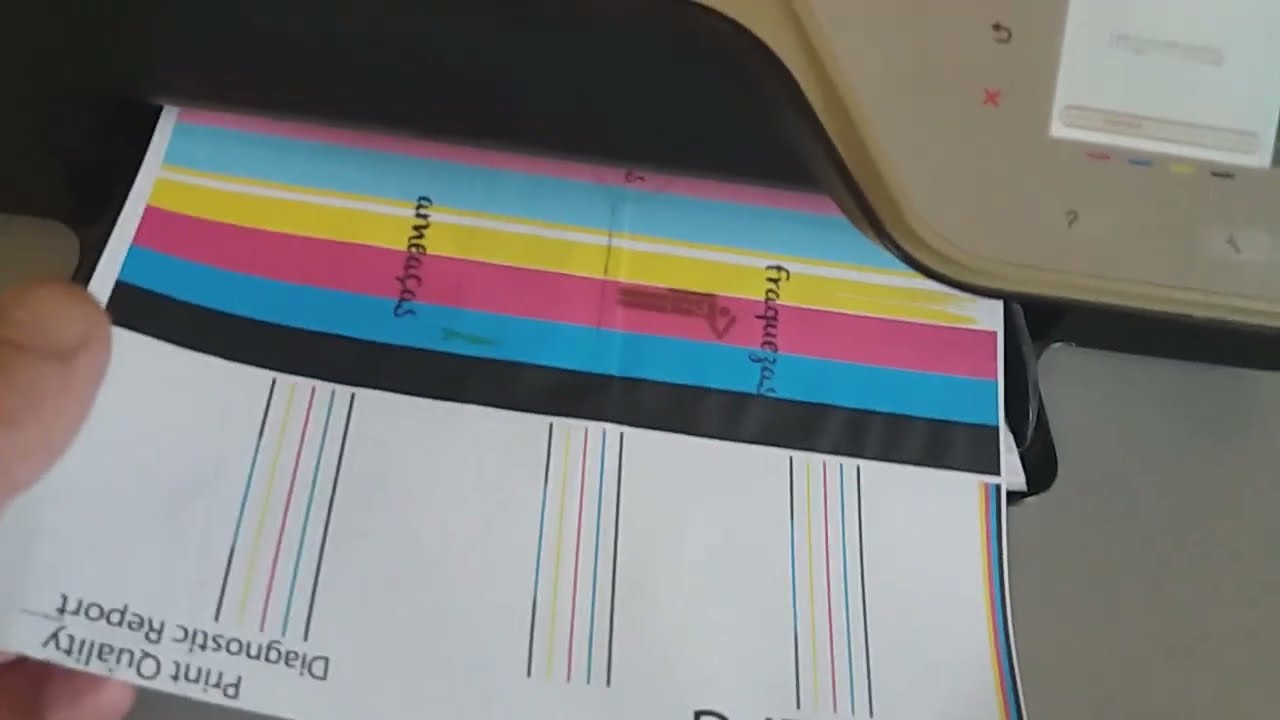 Teste Relatório da Impressora HP Deskjet 4615 4625 cabeça de impressão