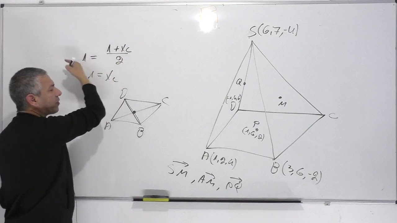 קורס הוקטור האלגברי -שיעור 6-חלוקת קטע ביחס נתון ונקודת מפגש תיכונים