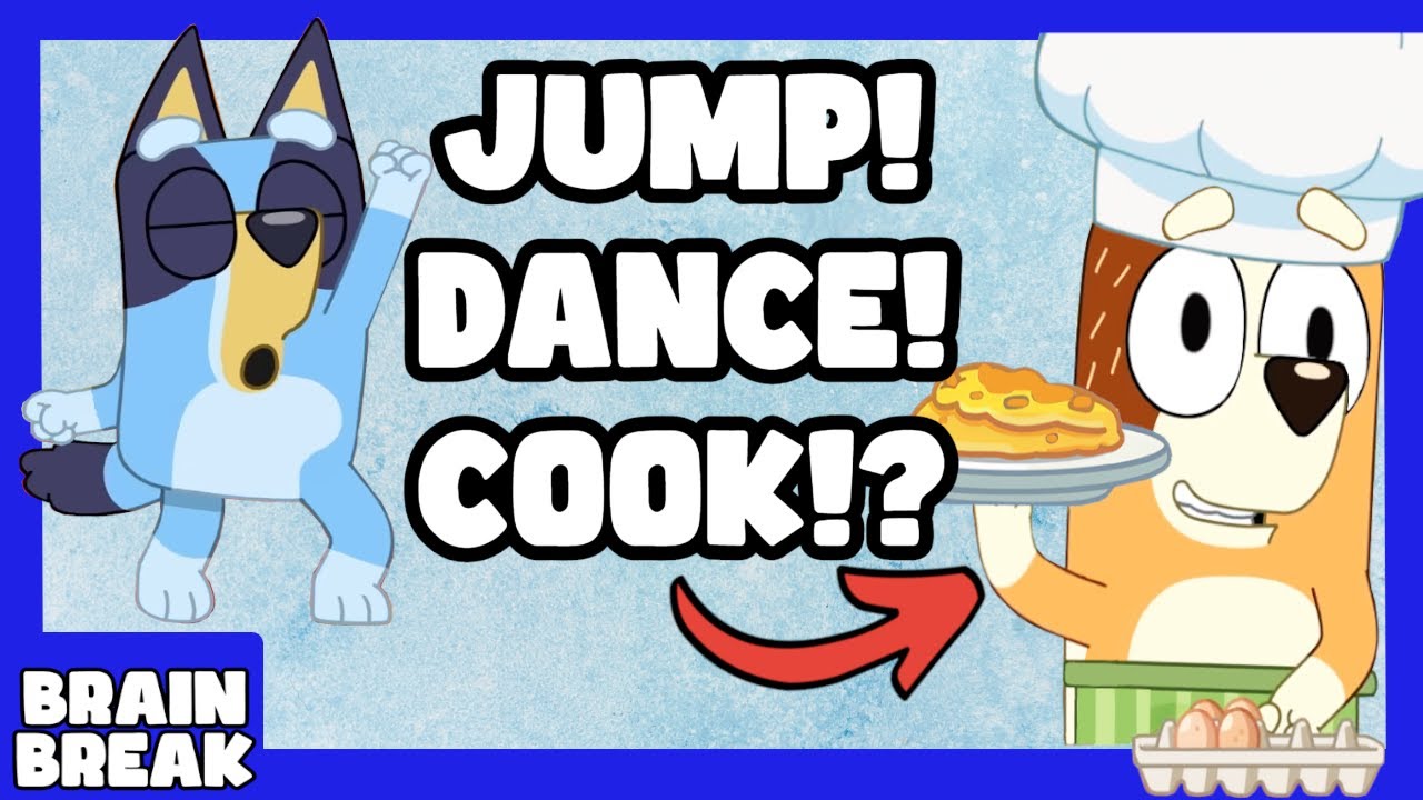 Bluey Jump Battle! Just Dance and.... COOK!?