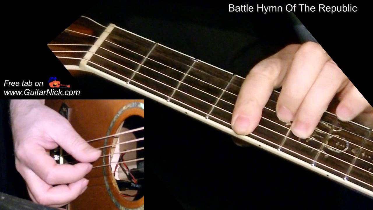 BATTLE HYMN OF THE REPUBLIC: Fingerstyle Guitar Lesson + TAB by GuitarNick