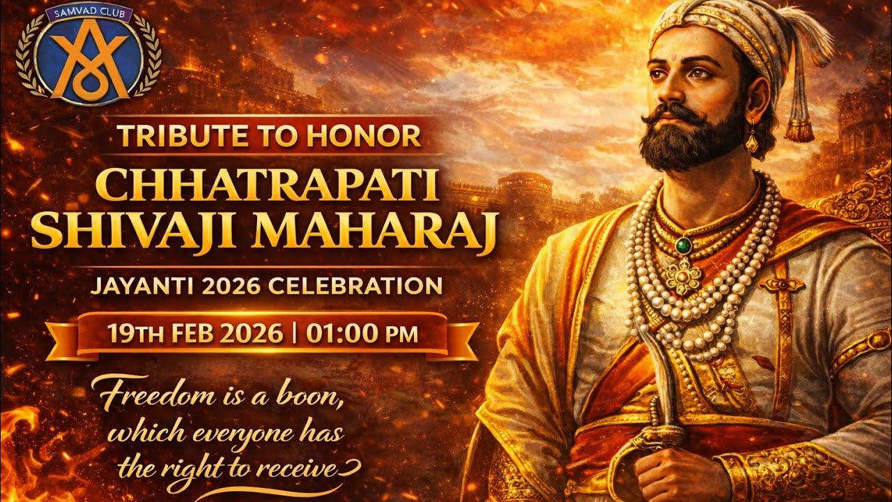 Chhatrapati Shivaji Maharaj Jayanti 2026 | A Tribute by Samvad Club 🇮🇳.