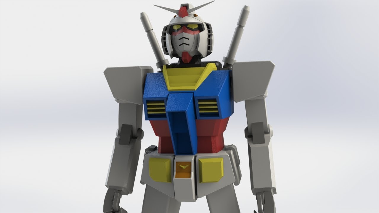 Solidworks: robot GUNDAM - body