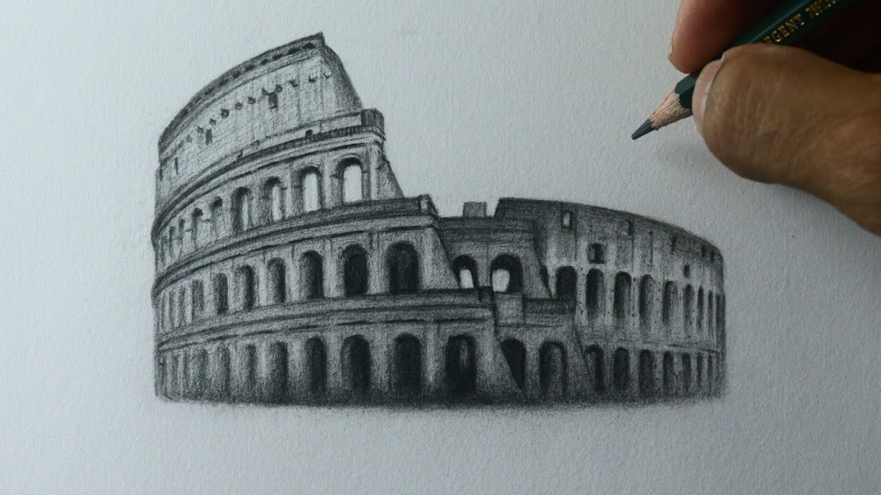 Como desenhar o Coliseu Romano