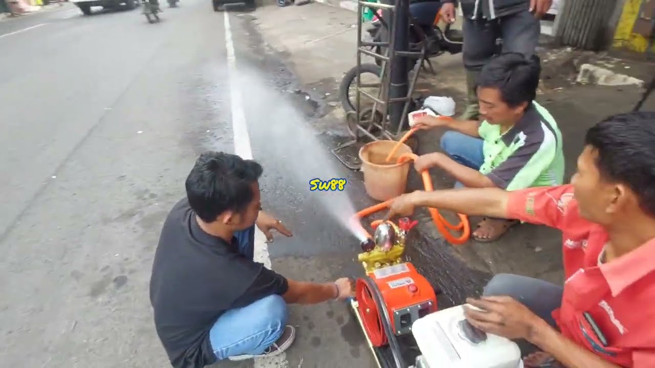 cara kerja mesin power sprayer SANCIN HONDA GP160