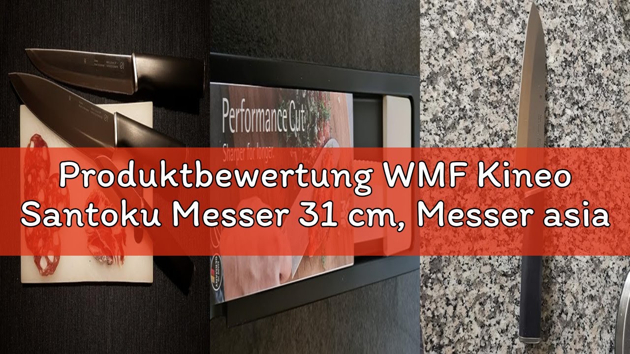 Produktbewertung WMF Kineo Santoku Messer 31 cm, Messer asiatischer Art, Made in Germany, Sushi Mess