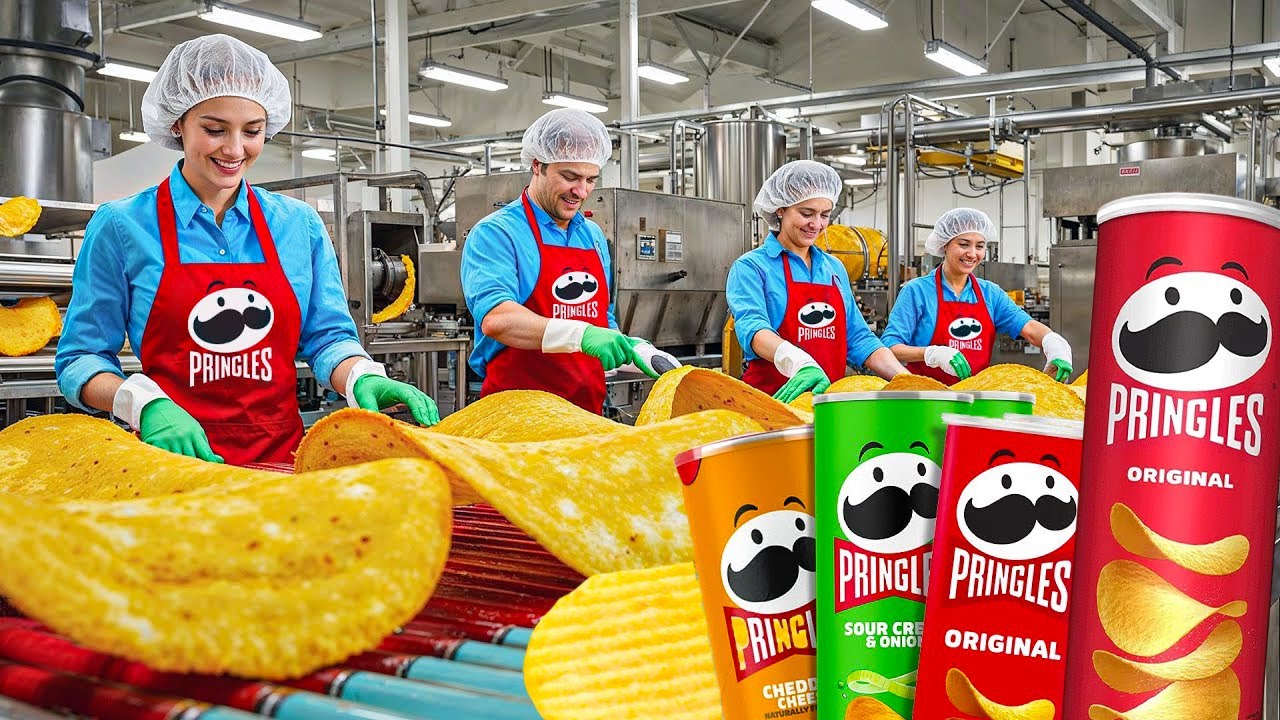 How Pringles Are Made in the Factory  Inside the Pringles Production Line