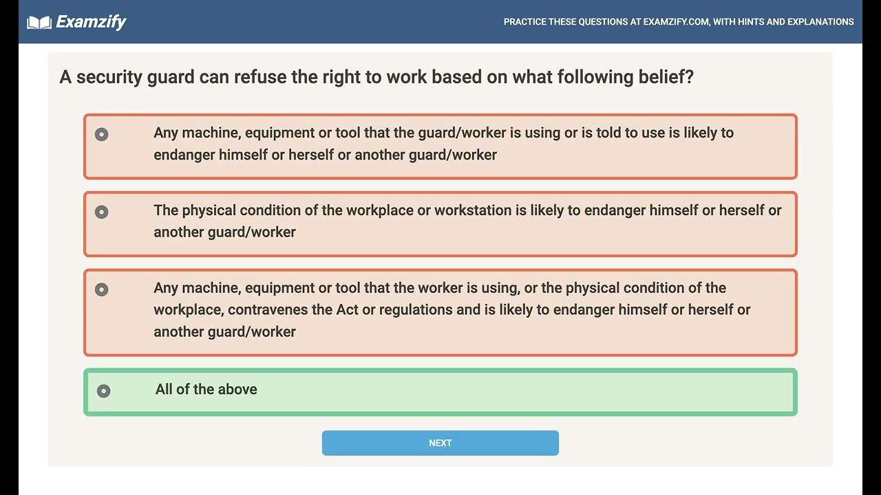 Saskatchewan Security Guard License Practice Test
