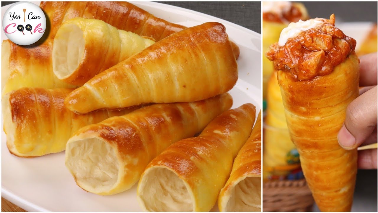 Homemade Cheesy Chimney Cones Step By Step Recipe (Ramadan Special) by YES I CAN COOK