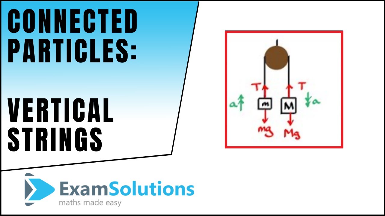 Connected Particles - Vertical strings over a pulley | ExamSolutions