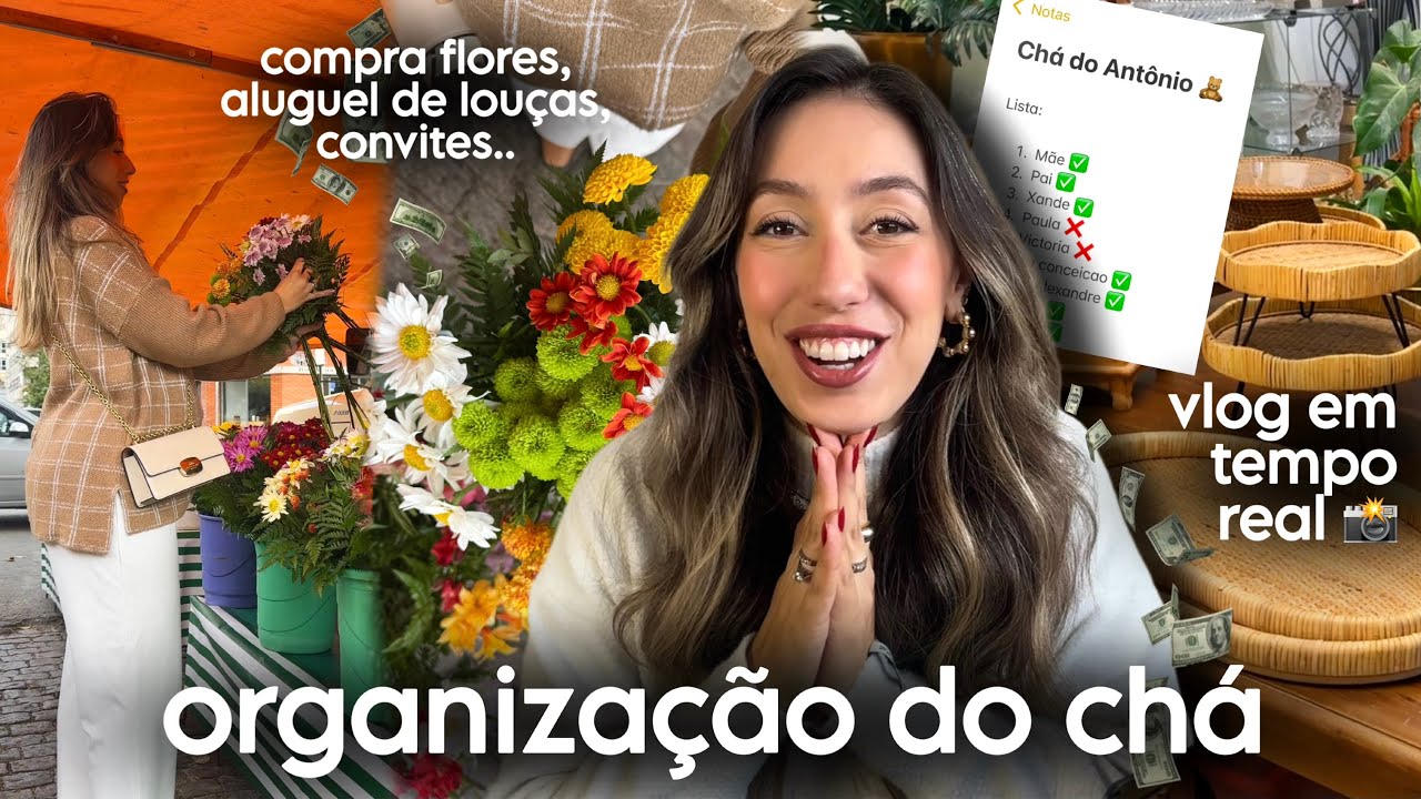 ORGANIZANDO TUDO pro nosso CHÁ de BEBÊ: DECORAÇÃO, FLORES, SALÃO, CONVITE e + 🌼🧸 Cacá Anjos