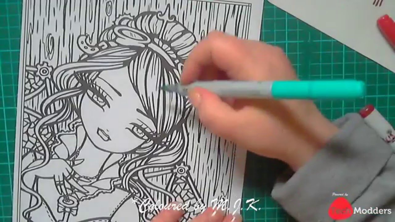 Simple Easy Colouring of Hair using Copics/Alcohol Markers