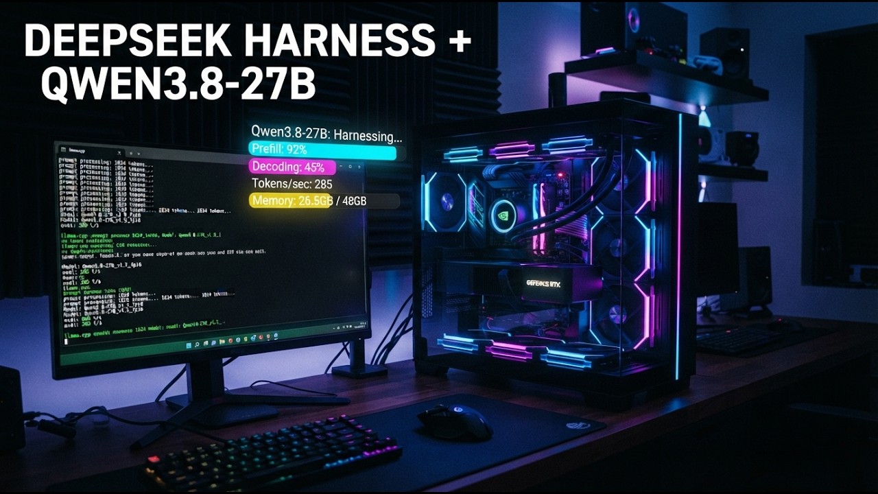 Локальный ИИ-агент: Qwen3.8-27B с Deepseek Harness
