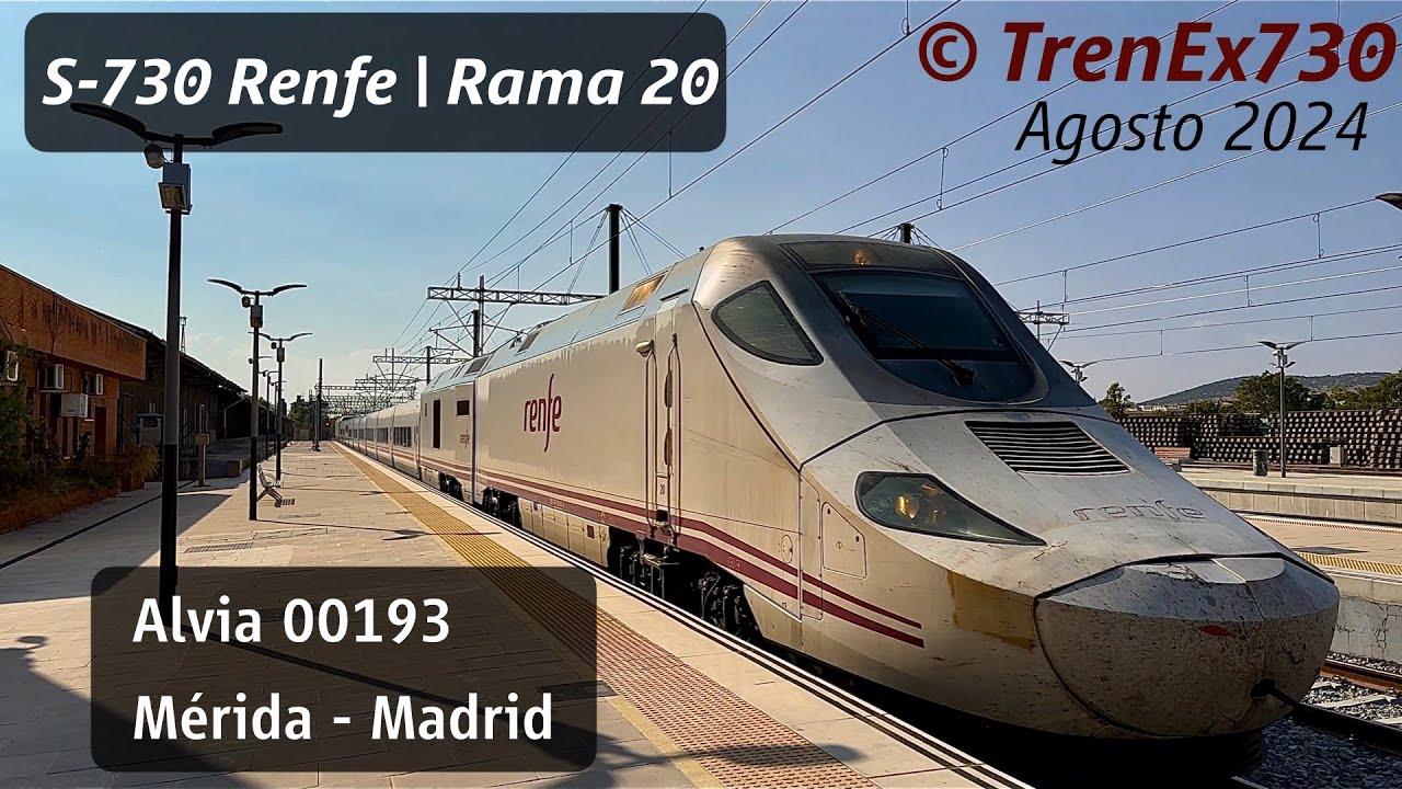 Viaje | Ride | Renfe ALVIA 00193 | Mérida - Madrid | 08-2024 | 4K 60FPS