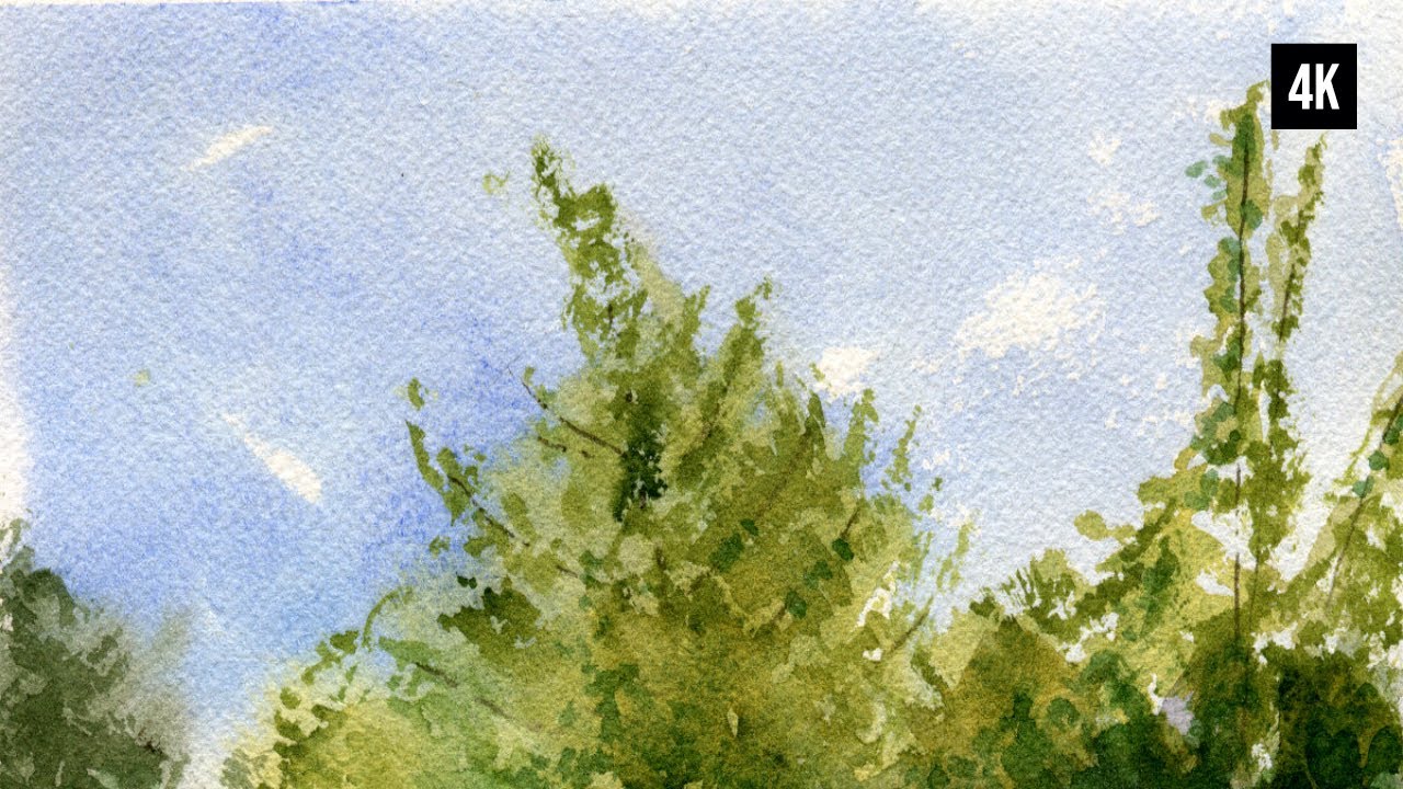 Abstract Misty Scenery - Watercolor Painting